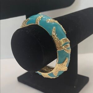 Gold and Turquoise Women's Bracelet